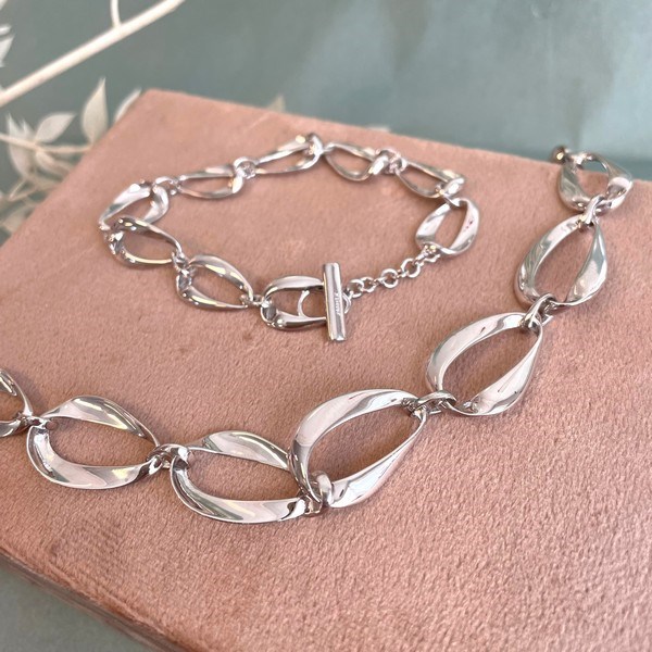 Aura halskæde og armbånd i sølv fra Mads Z - 2120103 | Spar 10%